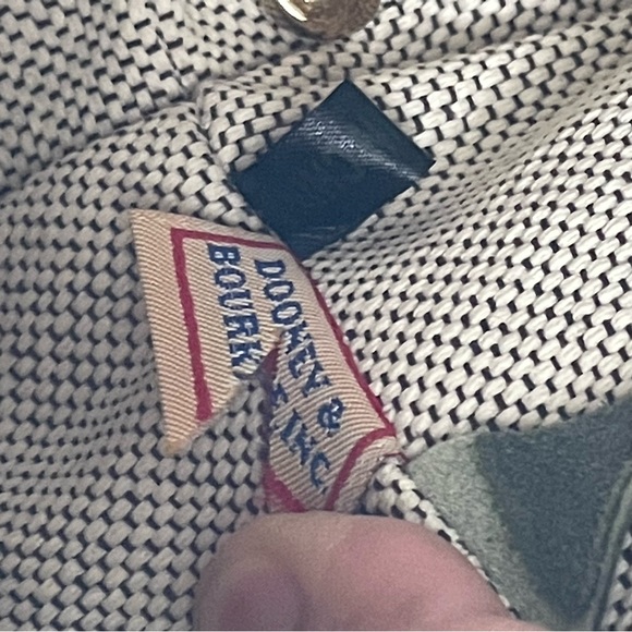 Dooney and Bourke Awl Leather Green Barrel Papillon Bag Purse - Picture 14 of 16